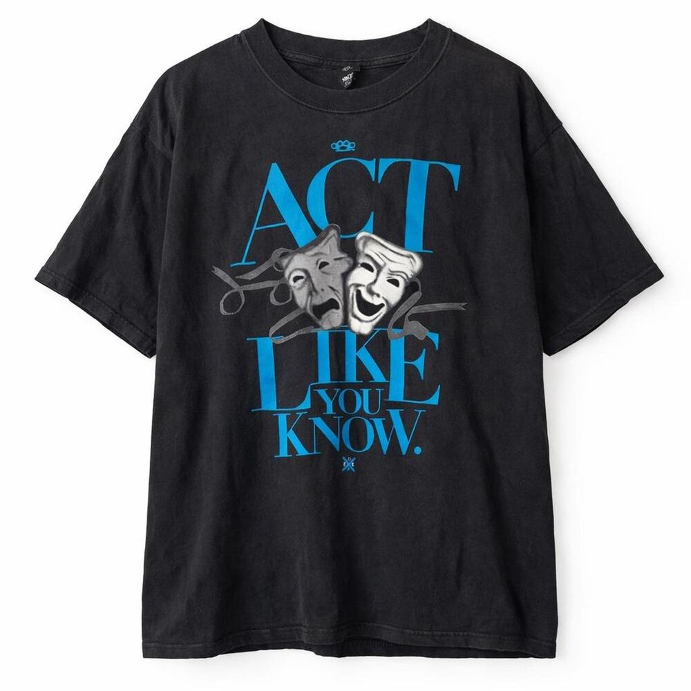 Rare Y2K 10.Dee Collectible Act Like You Know Tee Theater Mask Drama Size 2X